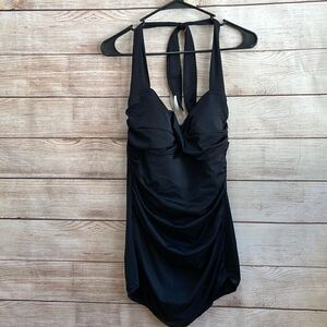 ‎SLIMSHAPER ONE PIECE SWIMSUIT IN BLACK